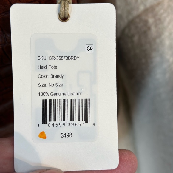 HOBO - Heidi Tote Bag Purse Leather Straps Brandy Classic NWT - Picture 7 of 13